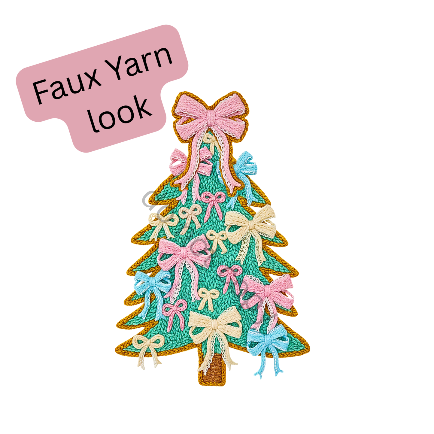 Christmas Tree bows Faux Yarn