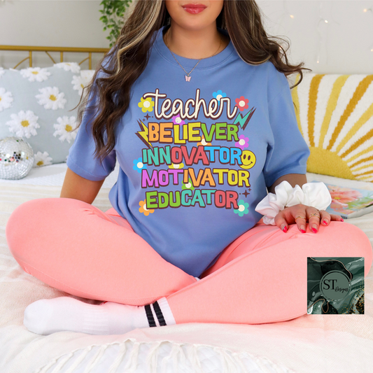 Teacher Believer Innovator Motivator Educator