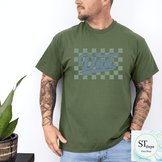 Checkered Dad Blue