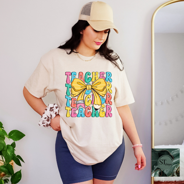 Teacher Pencil Bow