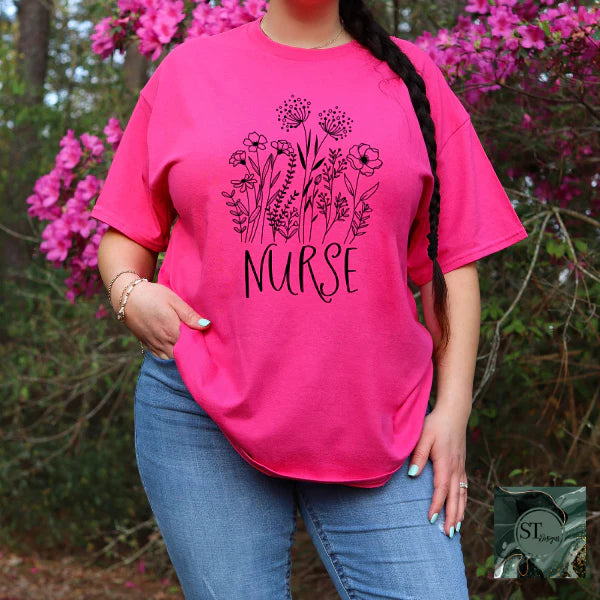 Nurse Floral Black