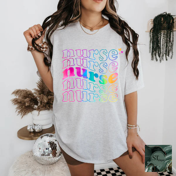 Stacked Nurse Tie Dye