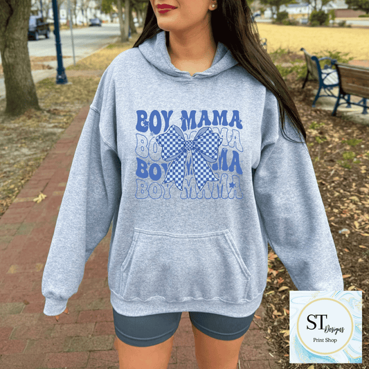 Boy Mama- Blue Bow