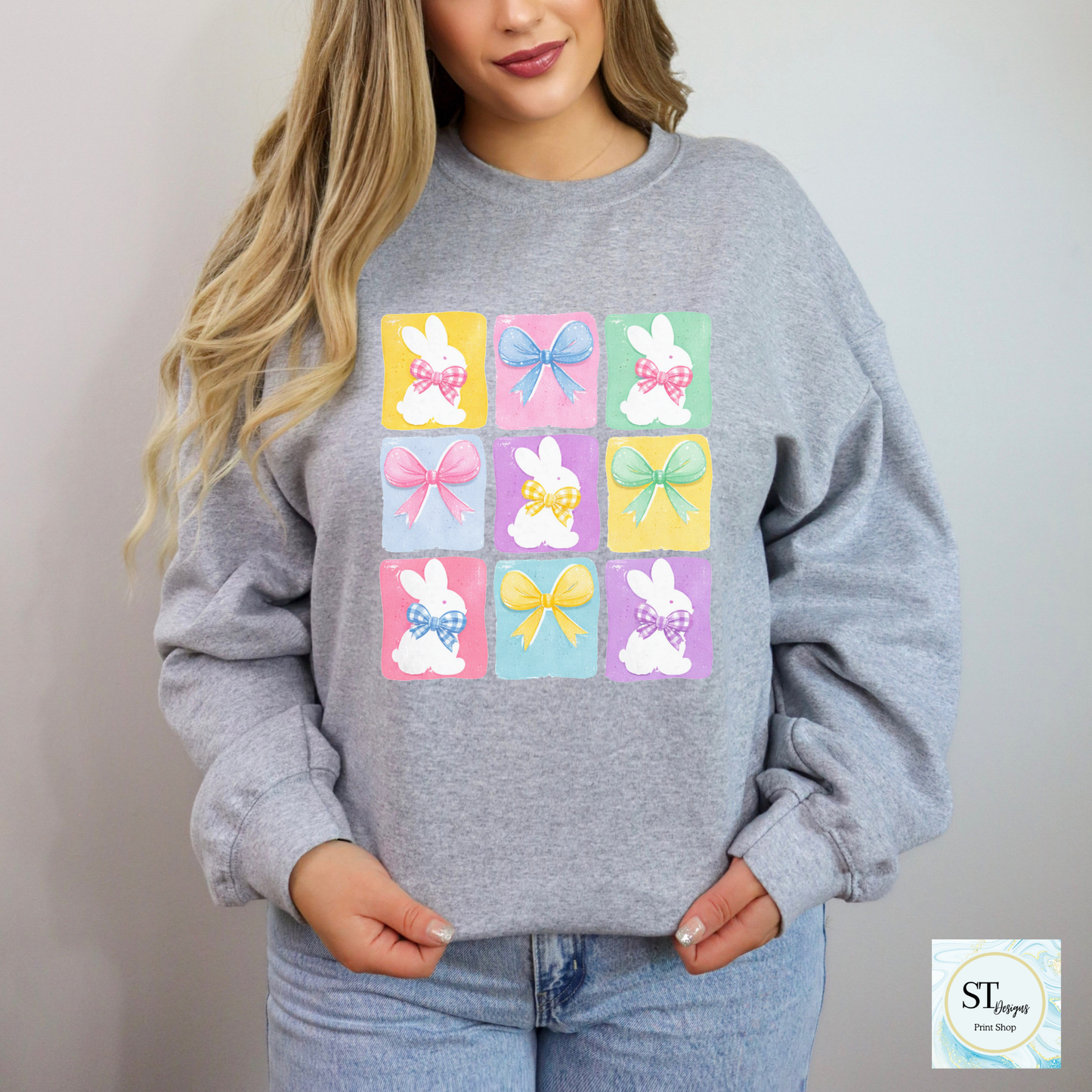 Retro Checkered Easter Bunny