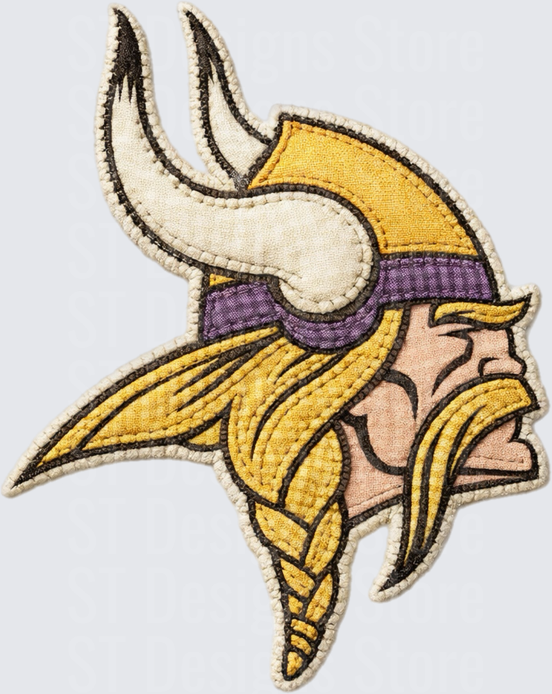 Minnesota Vikings NFL Logo Embroidered Patch Style DTF Transfer