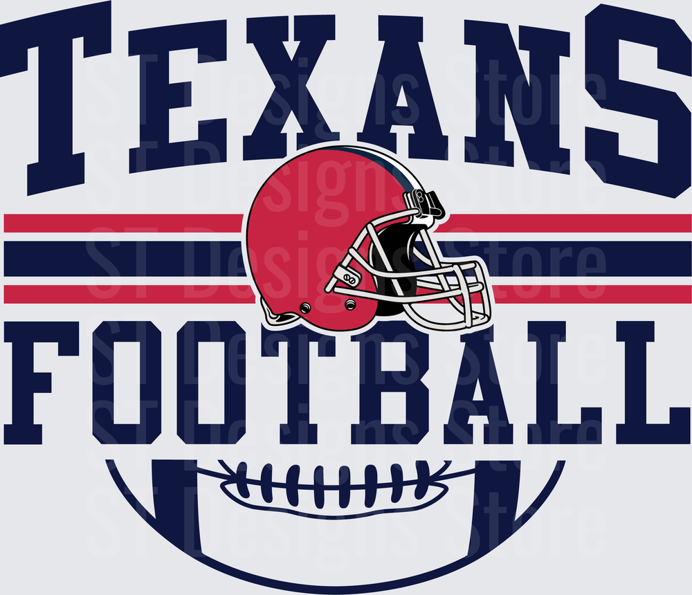 Texans Football Helmet Striped Arch Letter Graphic DTF Transfer