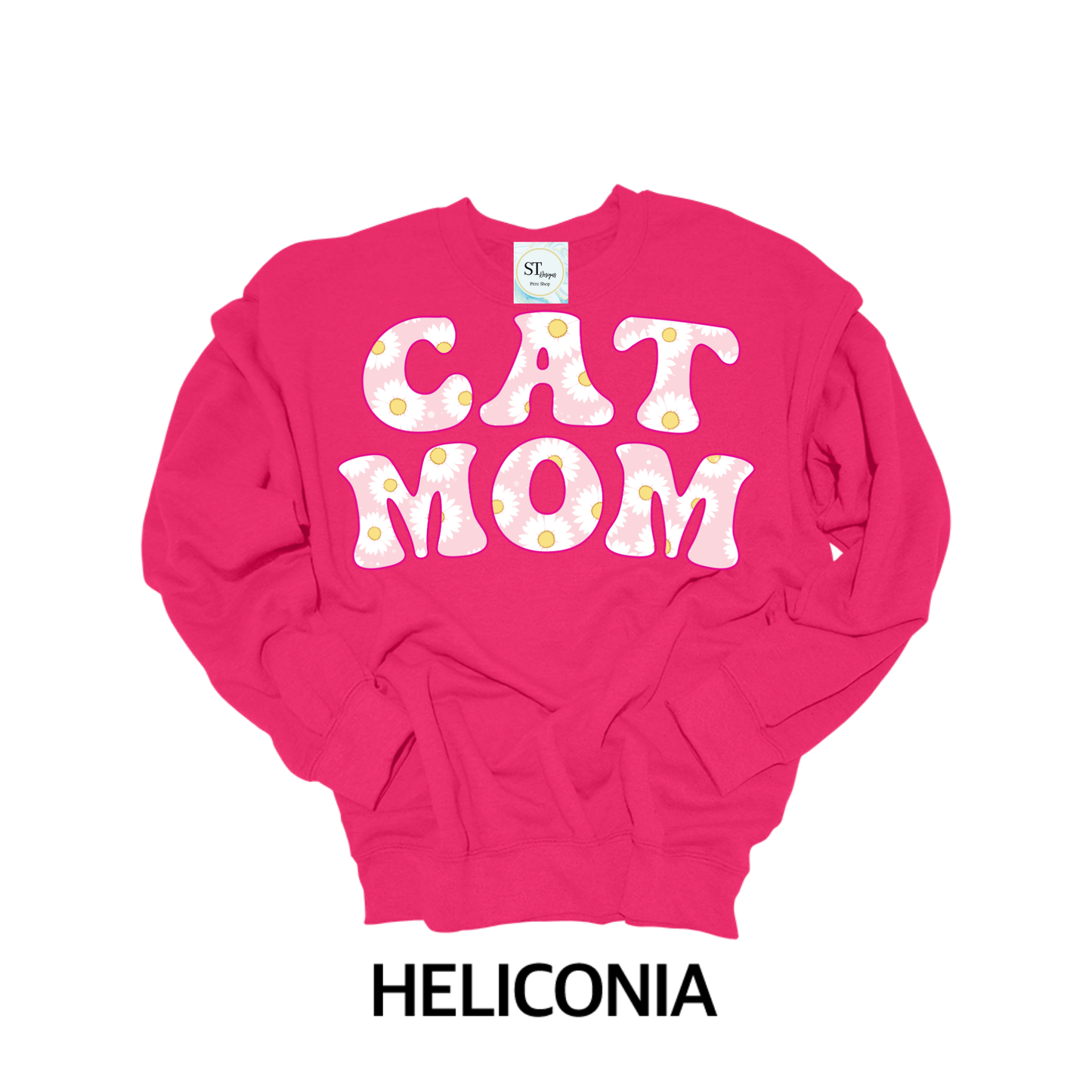 Pink Daisy Cat Mom