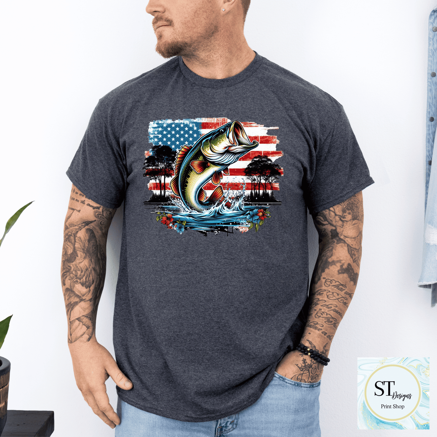 Patriotic Bass Fishing