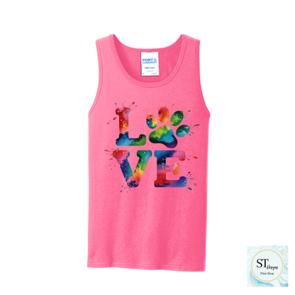 Love TieDye Paw Classic Fit Tank Top