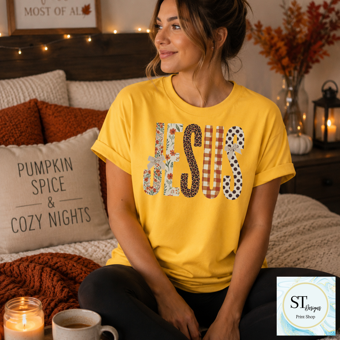Fall Jesus Patchwork Faith