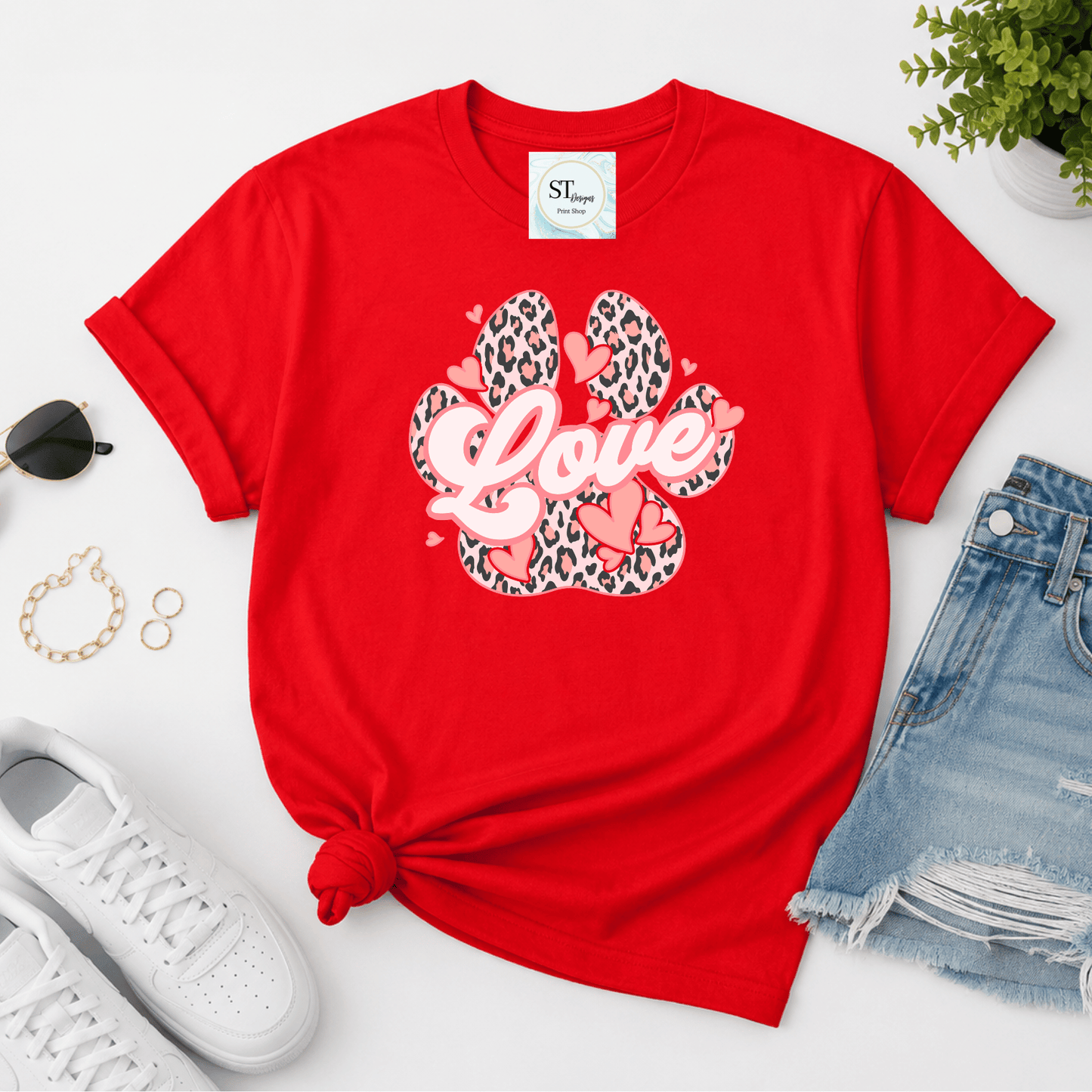 Love Leopard Paw Print