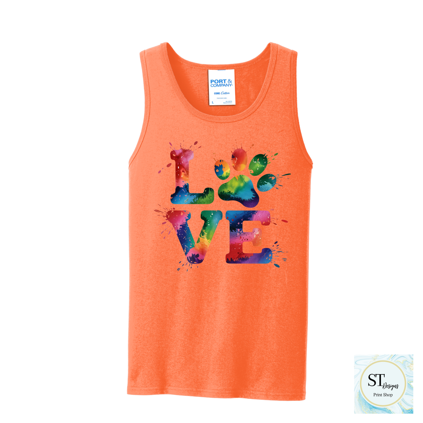Love TieDye Paw Classic Fit Tank Top