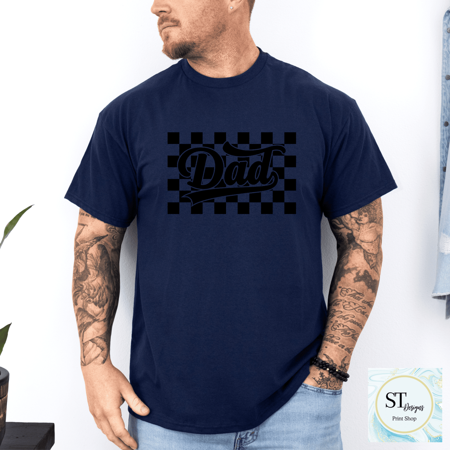 Checkered Dad Black