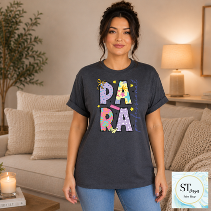 Para Educator Graphic T-Shirt | Cute Para Professional Shirt | Back to School Para Teacher Tee | Unisex S-5XL