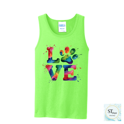Love TieDye Paw Classic Fit Tank Top