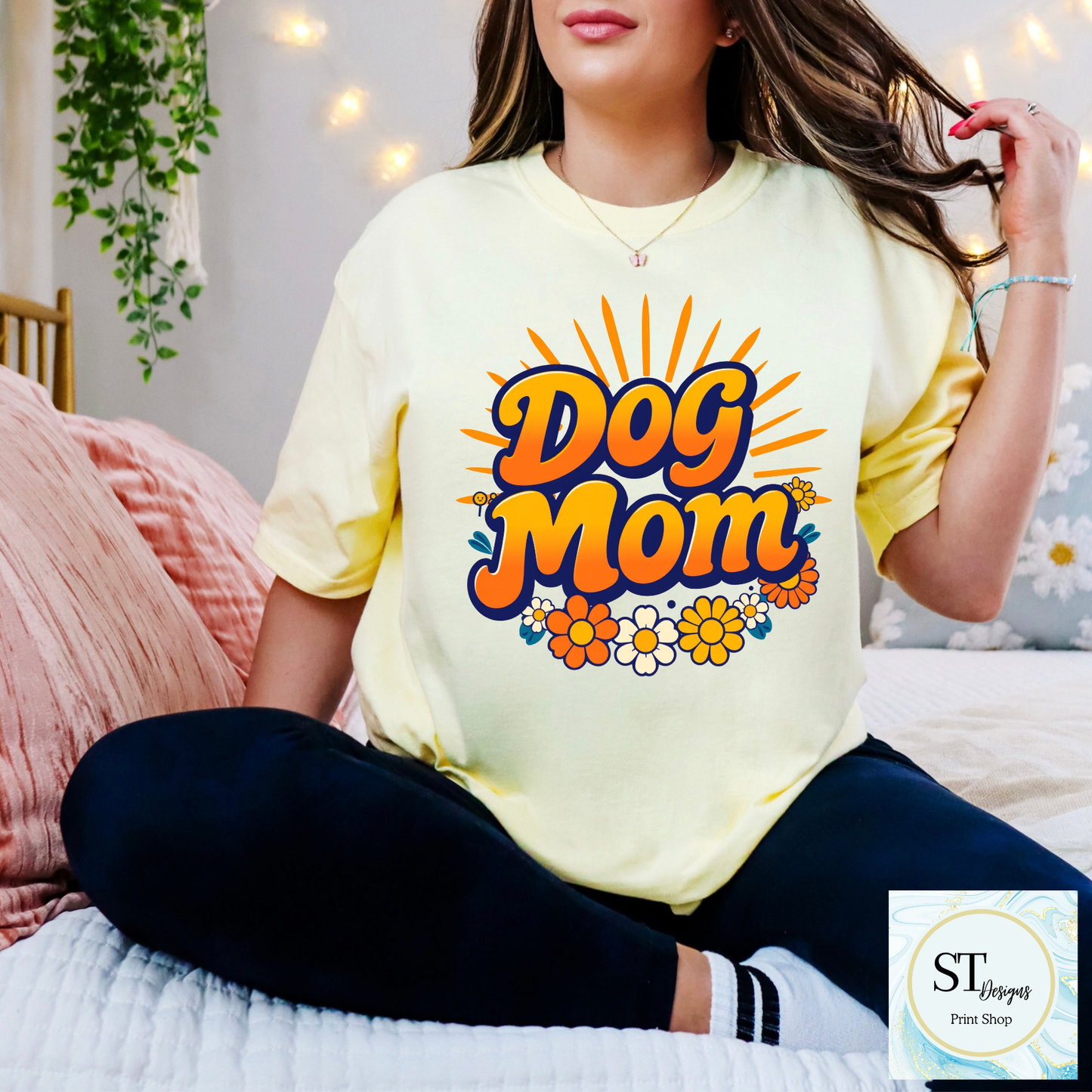 Retro Dog Mom Graphic Apparel