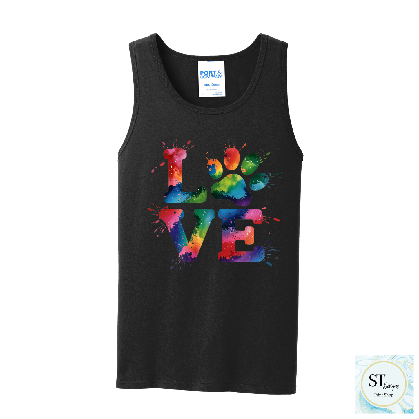 Love TieDye Paw Classic Fit Tank Top