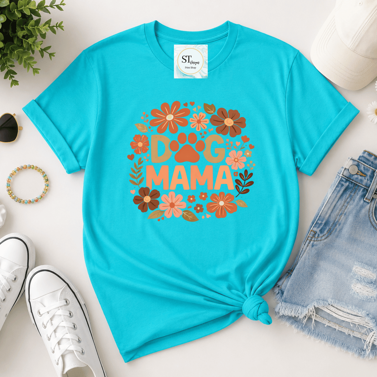 Retro Floral Dog Mama