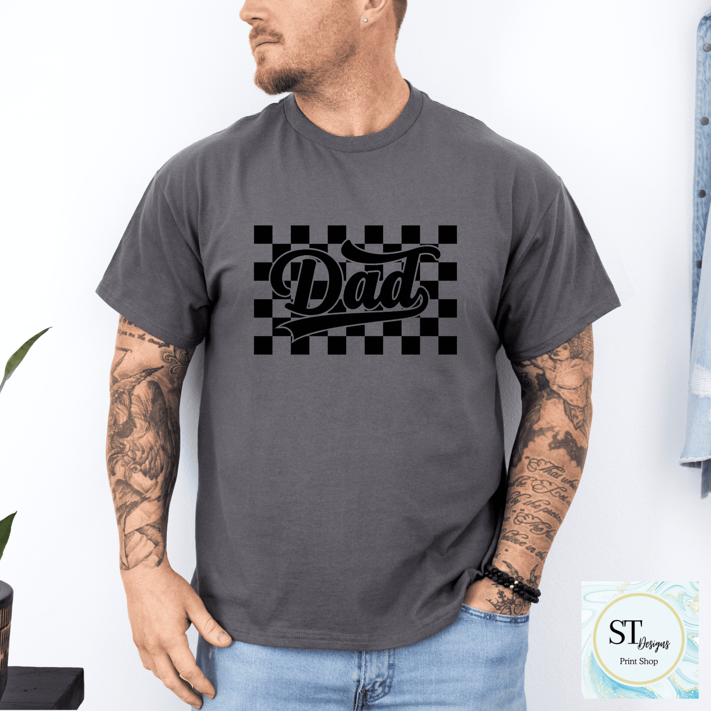 Checkered Dad Black