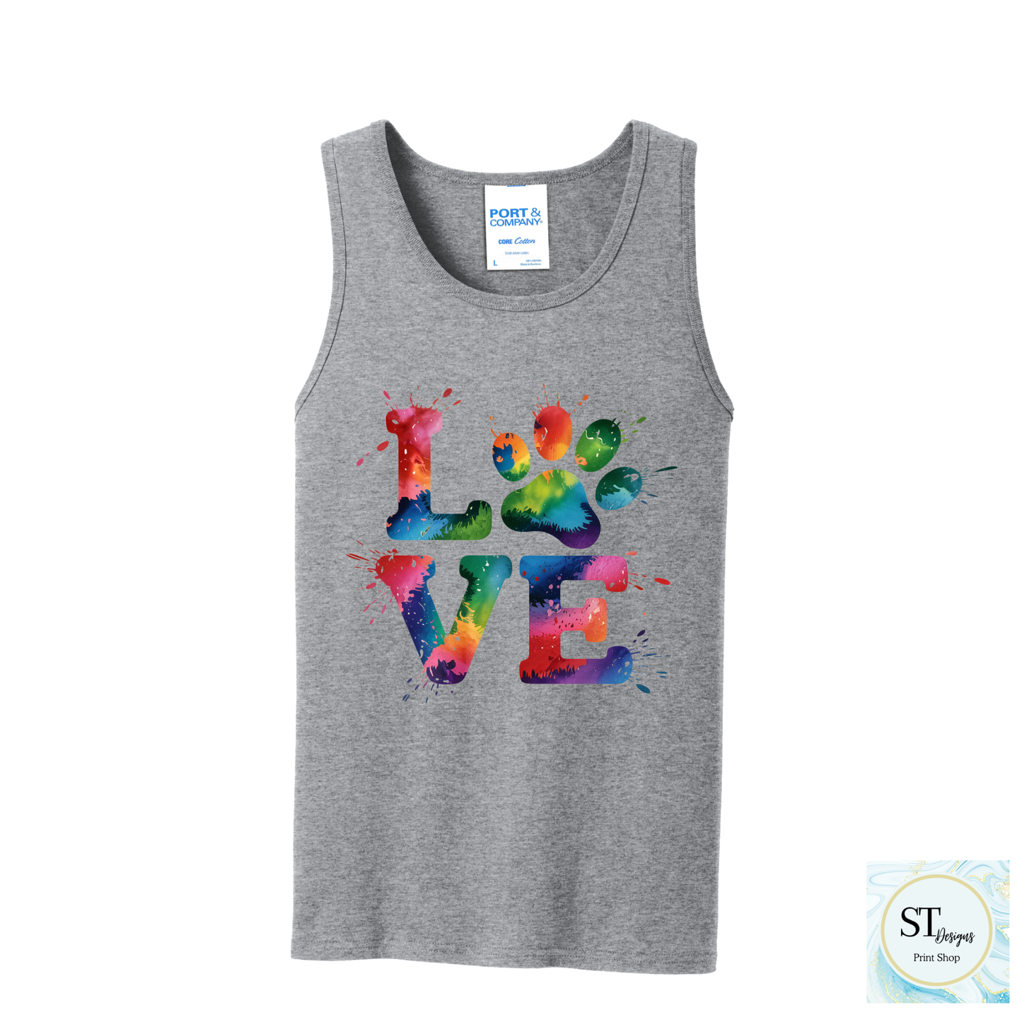 Love TieDye Paw Classic Fit Tank Top