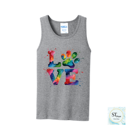 Love TieDye Paw Classic Fit Tank Top