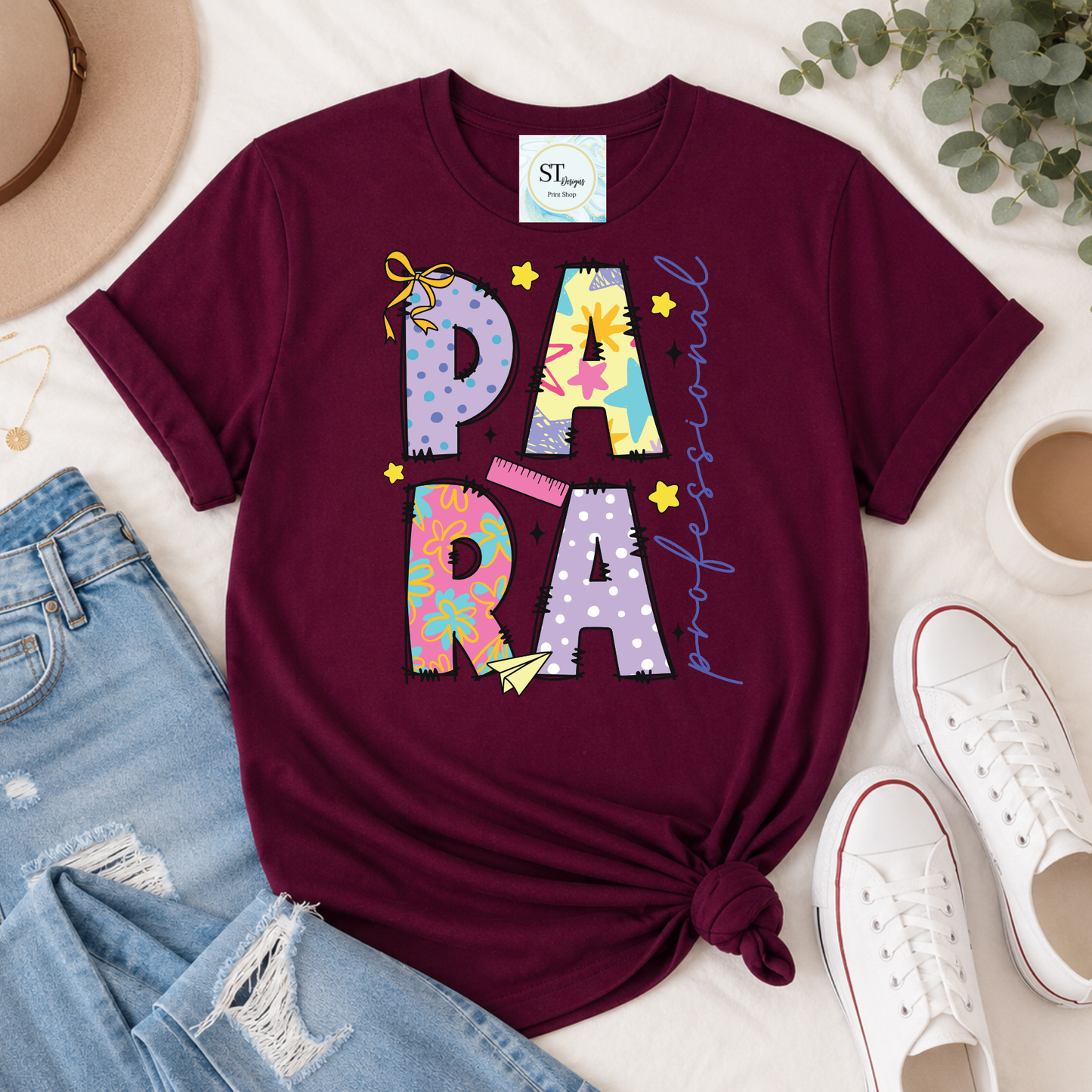Para Educator Graphic T-Shirt | Cute Para Professional Shirt | Back to School Para Teacher Tee | Unisex S-5XL