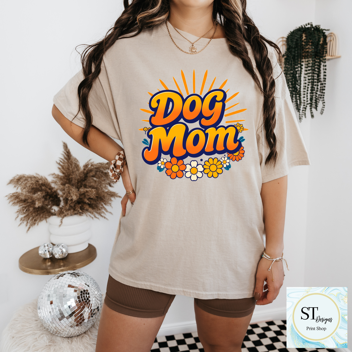 Retro Dog Mom Graphic Apparel