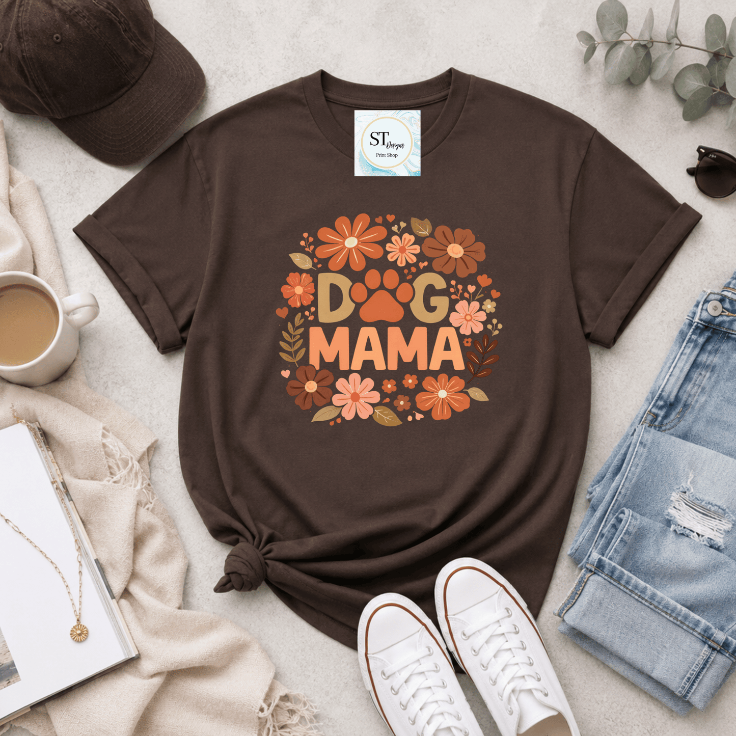 Retro Floral Dog Mama
