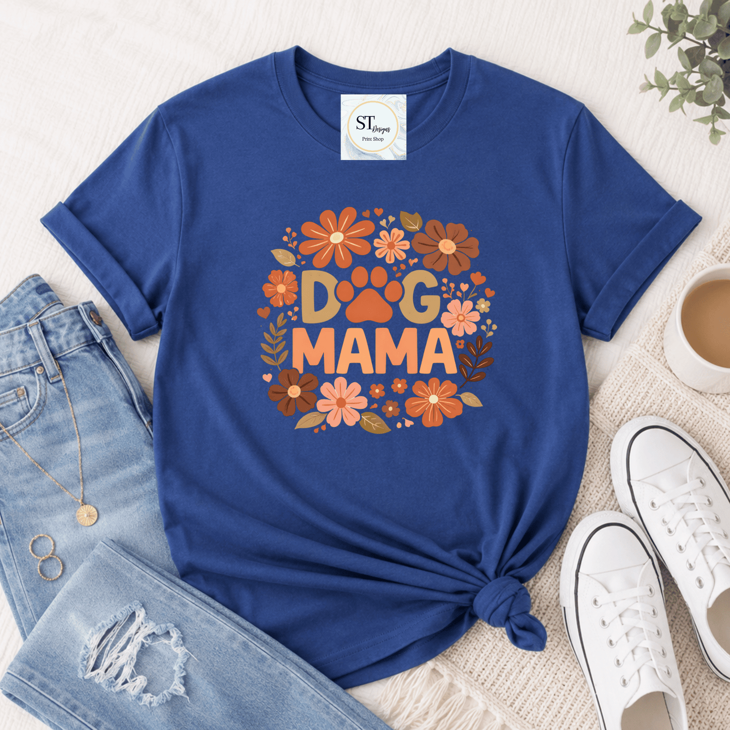Retro Floral Dog Mama