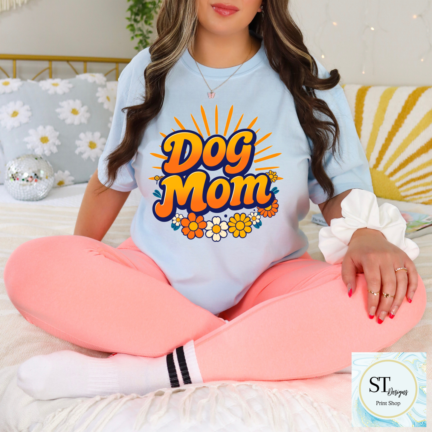 Retro Dog Mom Graphic Apparel