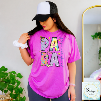Para Educator Graphic T-Shirt | Cute Para Professional Shirt | Back to School Para Teacher Tee | Unisex S-5XL