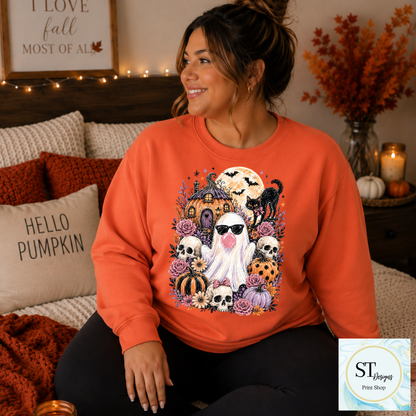 Spooky Cute Bubblegum Ghost Halloween Shirt