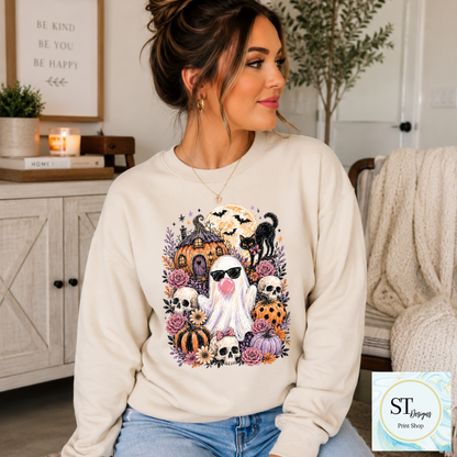Spooky Cute Bubblegum Ghost Halloween Shirt