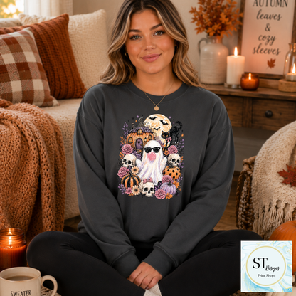 Spooky Cute Bubblegum Ghost Halloween Shirt