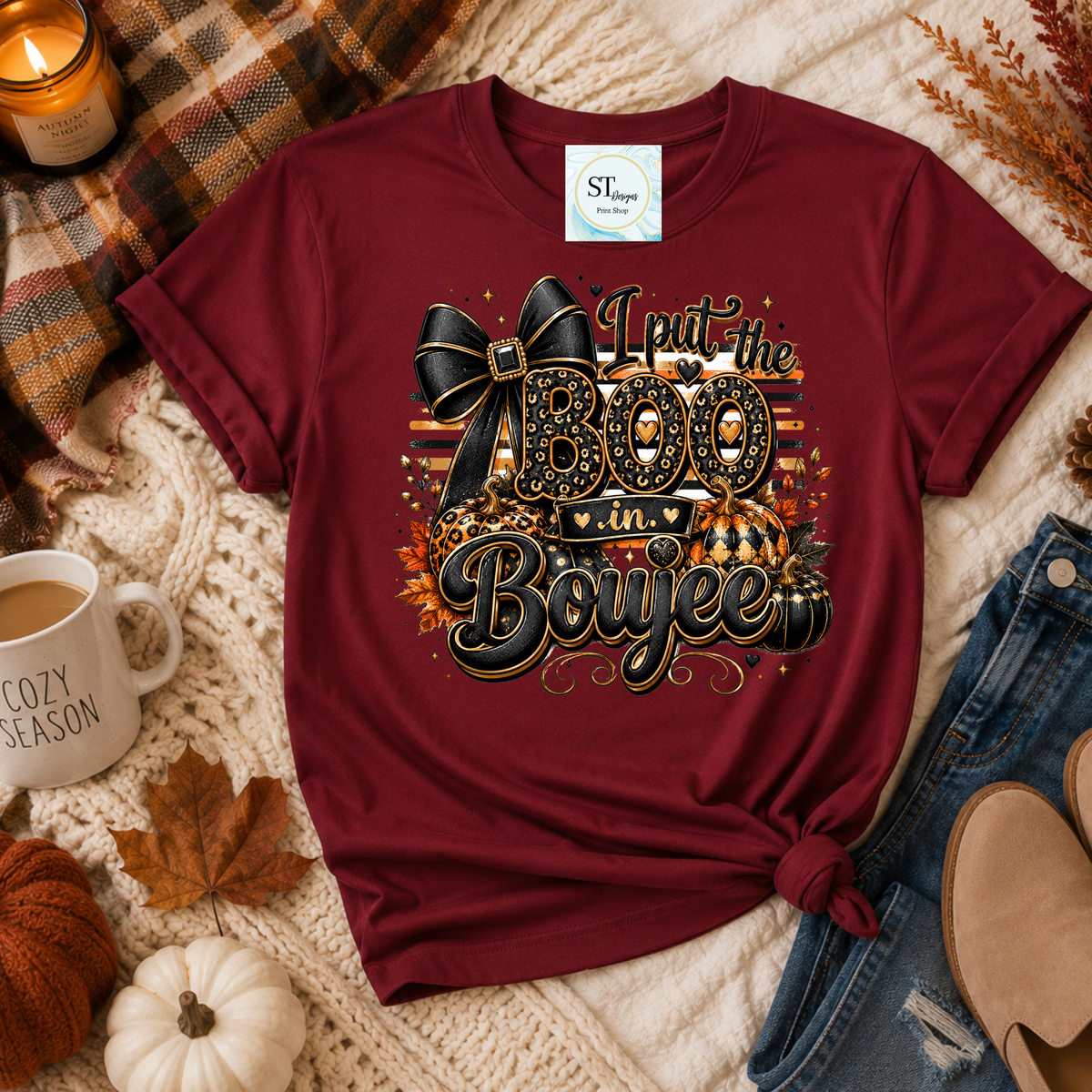 I Put the Boo in Boujee Halloween Graphic Tee