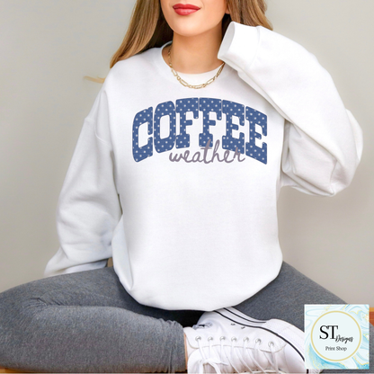 Coffee Weather Cozy Polka Dot Graphic