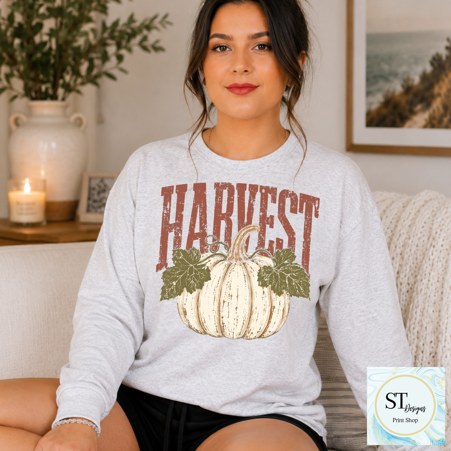 Harvest Pumpkin Vintage Fall Graphic Shirt