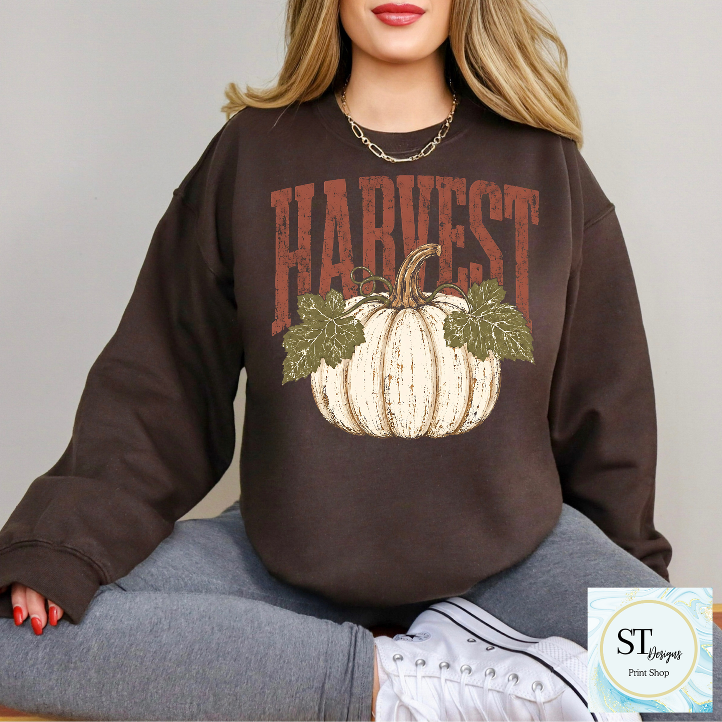 Harvest Pumpkin Vintage Fall Graphic Shirt