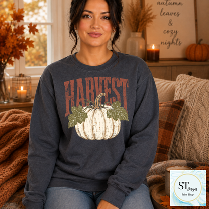 Harvest Pumpkin Vintage Fall Graphic Shirt