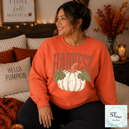 Harvest Pumpkin Vintage Fall Graphic Shirt