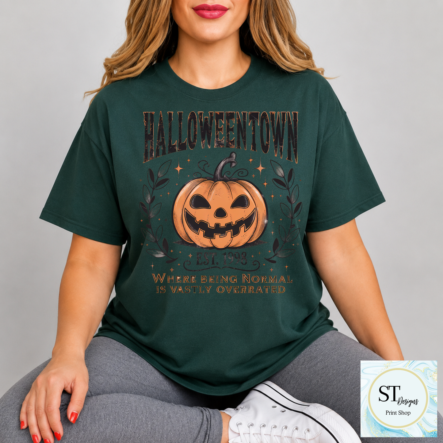 Halloweentown Pumpkin Normal Is Overrated Graphic Shirt