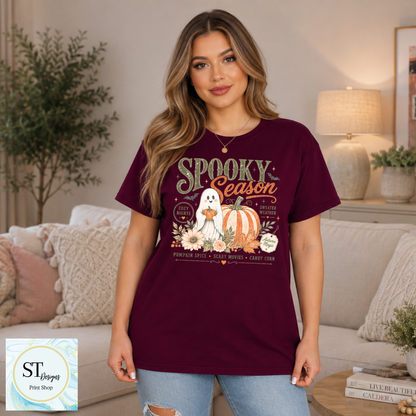 Spooky Season Retro Ghost Pumpkin Graphic