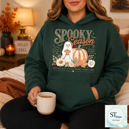 Spooky Season Retro Ghost Pumpkin Graphic