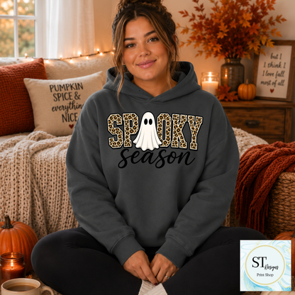 Spooky Season Leopard Ghost Halloween Graphic