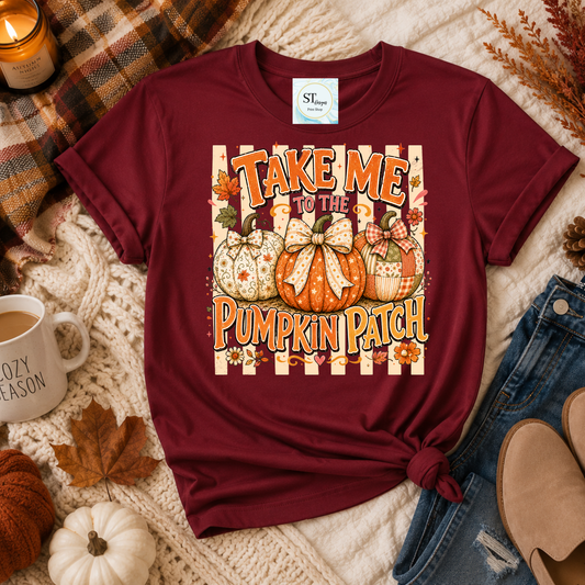 Take Me to the Pumpkin Patch Retro Fall Graphic