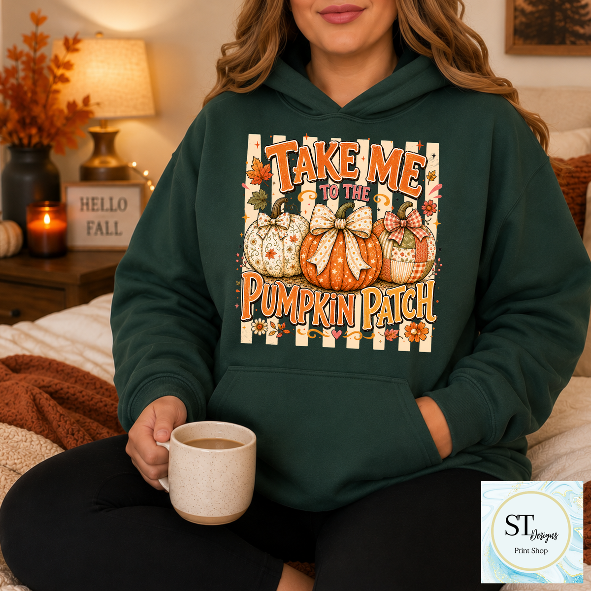 Take Me to the Pumpkin Patch Retro Fall Graphic