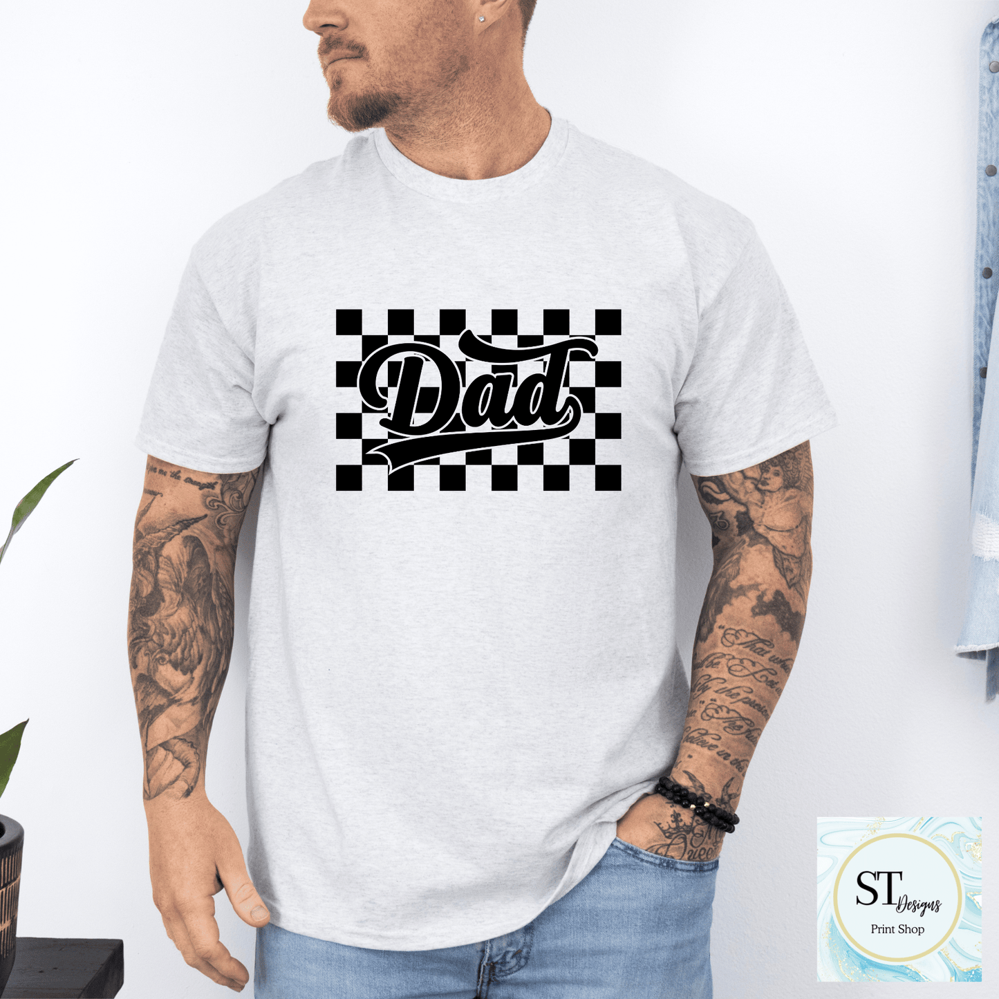 Checkered Dad Black