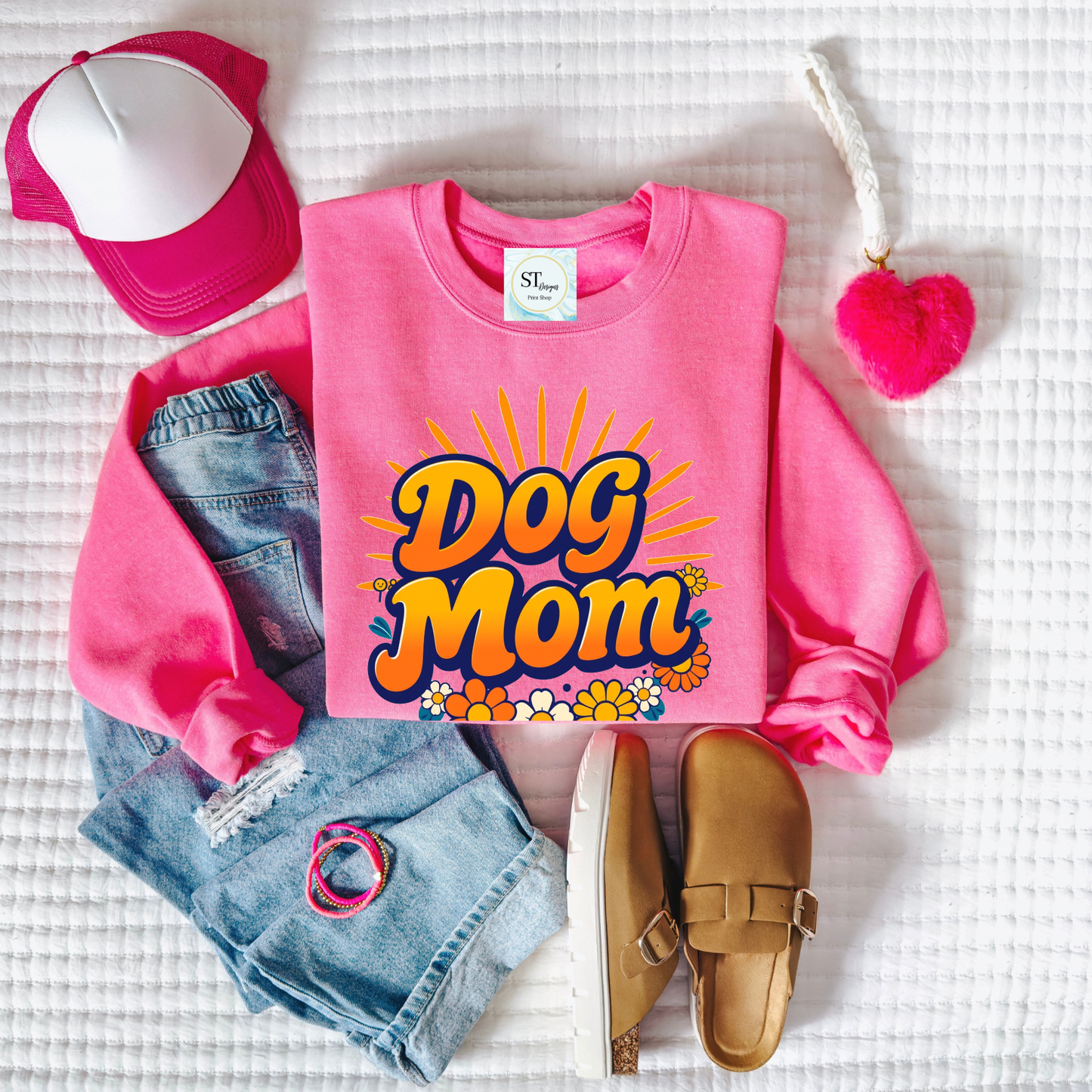 Retro Dog Mom Graphic Apparel