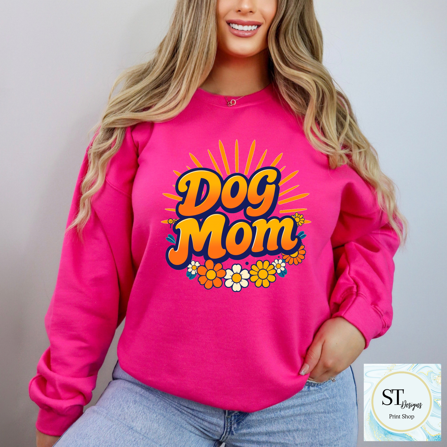 Retro Dog Mom Graphic Apparel