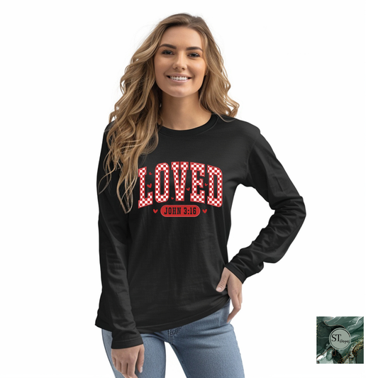 Loved John 3:16 T-shirt, Long sleeve and crewneck options unisex fit